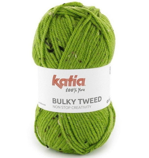 Fil Bulky Tweed vert herbe - 100g