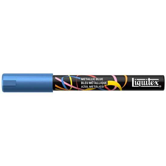 Marqueur acrylique bleu métallique - 2mm