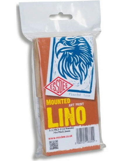 Set of 2 mounted lino - 75 x 75mm