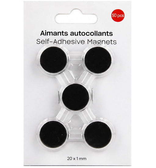 Ens. 50 Aimants autocollants 20x1mm