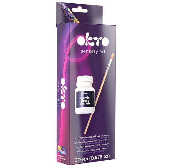 Ens. vernis acrylique brillant et pinceau