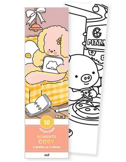 Moments cosy : 50 marque-pages à peindre ou à colorier
