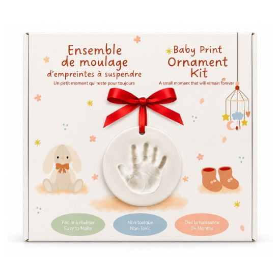 Ens. Ornement empreinte bébé