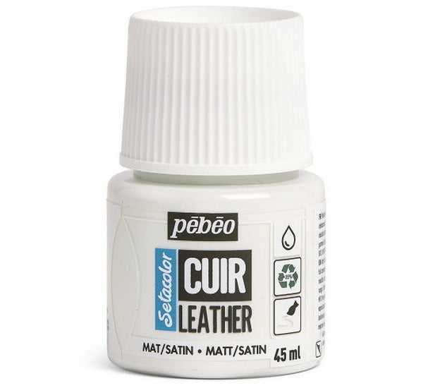 Peinture cuir blanc pur 45ml