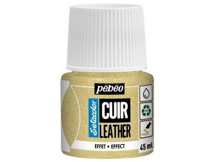 Peinture cuir paillete or 45ml