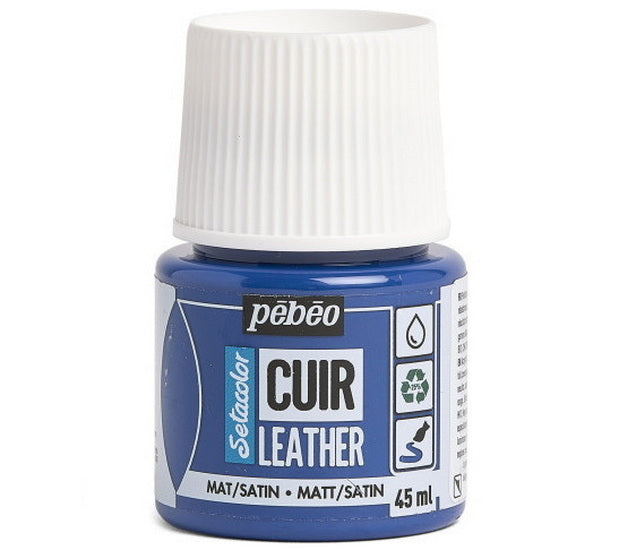 Peinture cuir bleu ultramarin 45ml