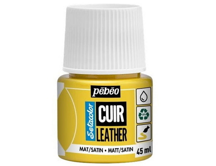 Peinture cuir jaune vif 45ml
