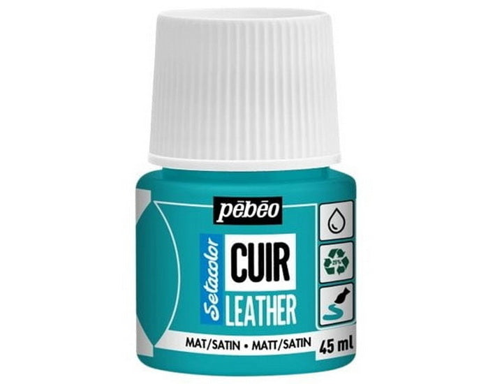 Peinture cuir bleu turquoise 45ml