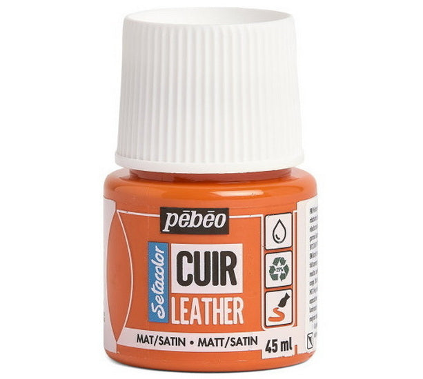 Peinture cuir orange 45ml