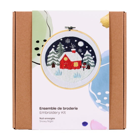 Set of Embroidery Snow House