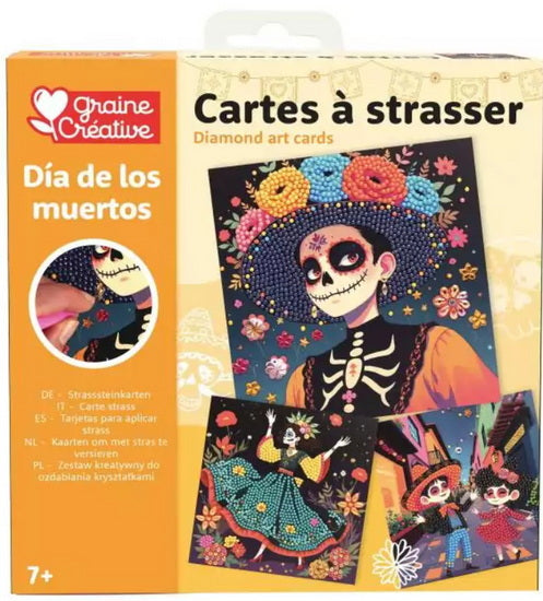 Diamond cards Dia de los muertos