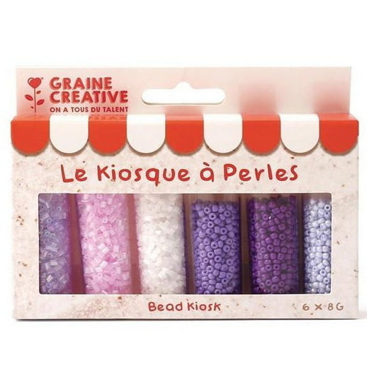 Set of Beads 6 Colors Lavender Limonade