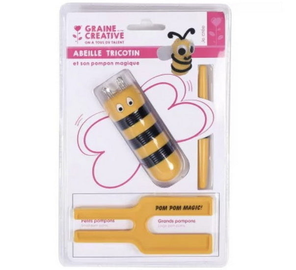 Ens. fabrication tricotin abeille et son pompon magique