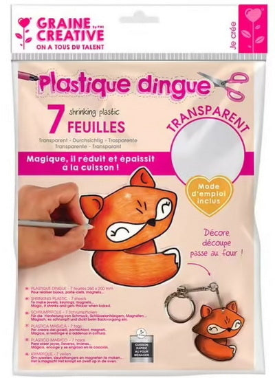 Set of 7 Clear Plastic Shrink Sheets - 262x202mm