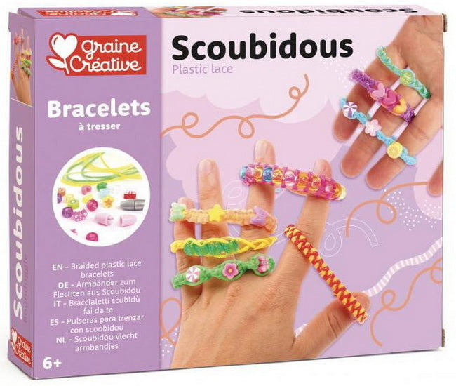 Set of Braided Plastic Lace Bracelets
