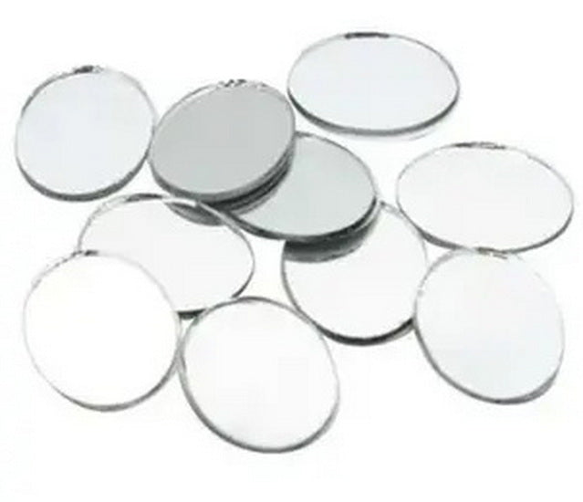 10 mini miroirs ovales - 20x25mm