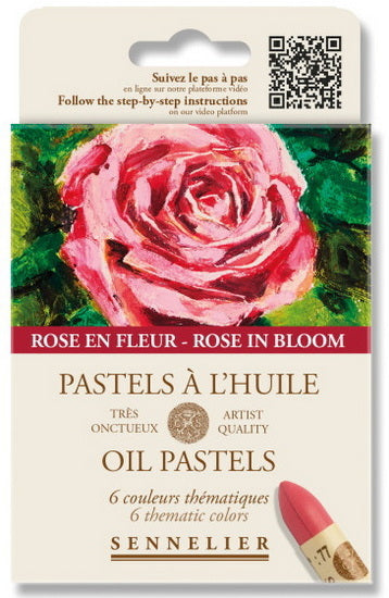 Set of Oil Pastels Rose In Bloom - 6pcs