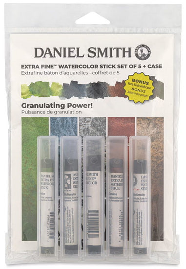 Ens. bâtons d'aquarelles granulating power  - 5 pcs