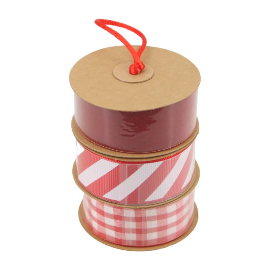 Set of 3 Red Ribbons