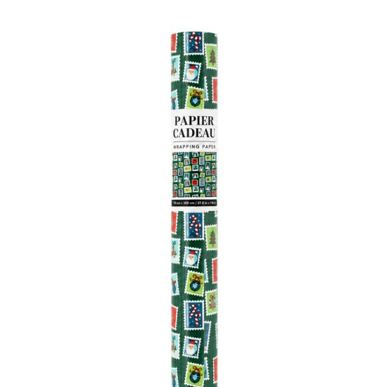 Wrapping Paper Christmas Stamps
