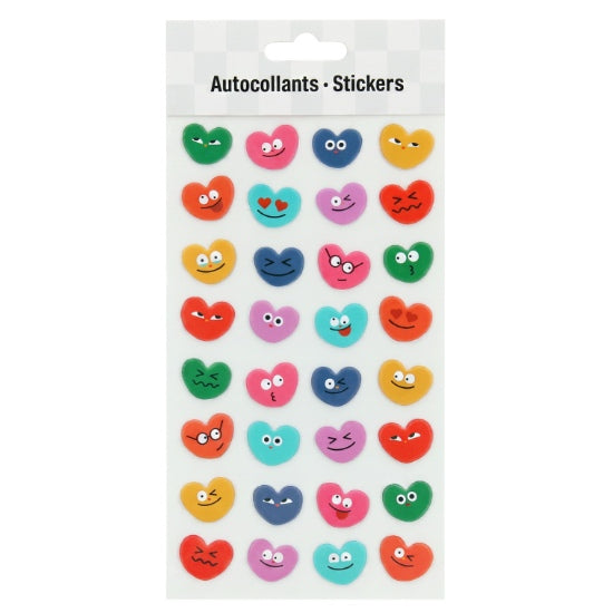 Stickers Colorful Hearts  - Small