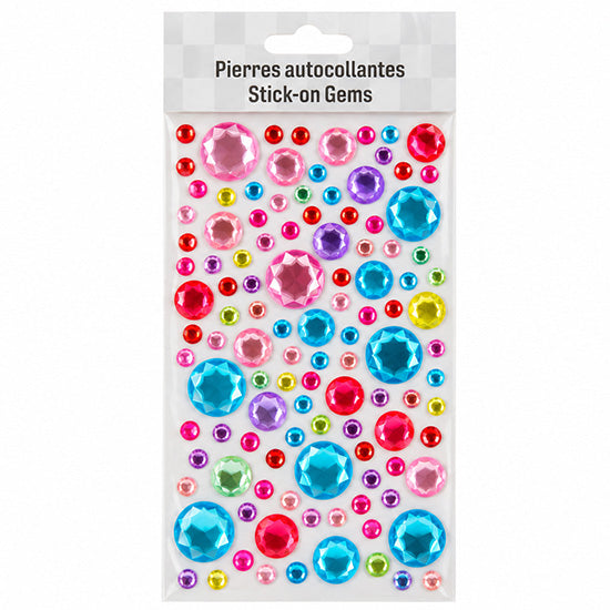 Gem Stickers Round Rainbow
