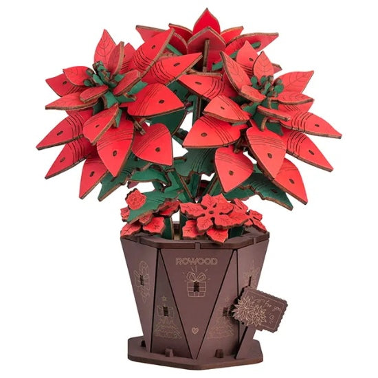 Fleur en Bois à Bricoler Poinsettia