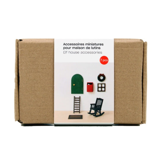 Ens. objets miniatures pour maison de lutins Couronne