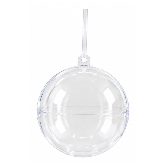 Ornement boule de Noël transparente - 8cm