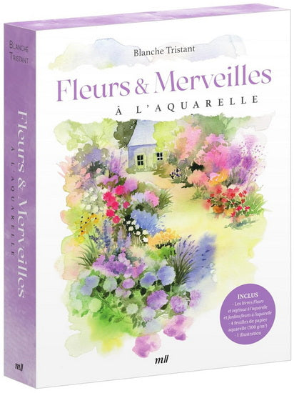 Fleurs & merveilles à l'aquarelle Cof. 2 vls