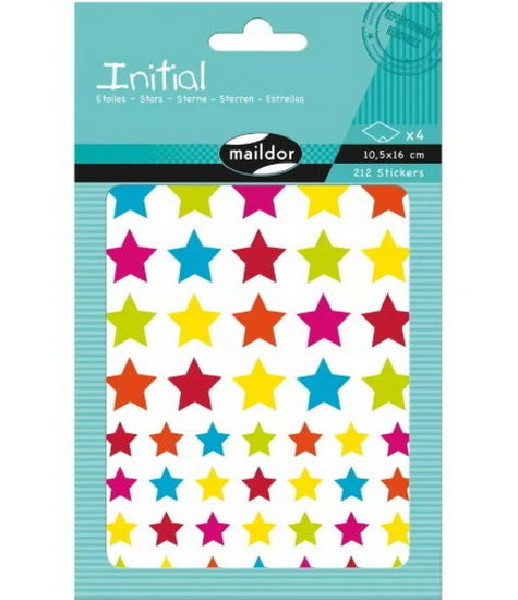 Initial Stickers : Multicolored Stars