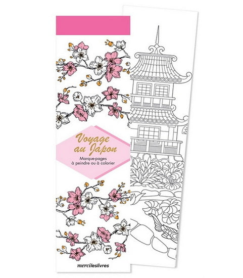 Voyage au Japon : marque-pages à peindre ou à colorier N. éd.