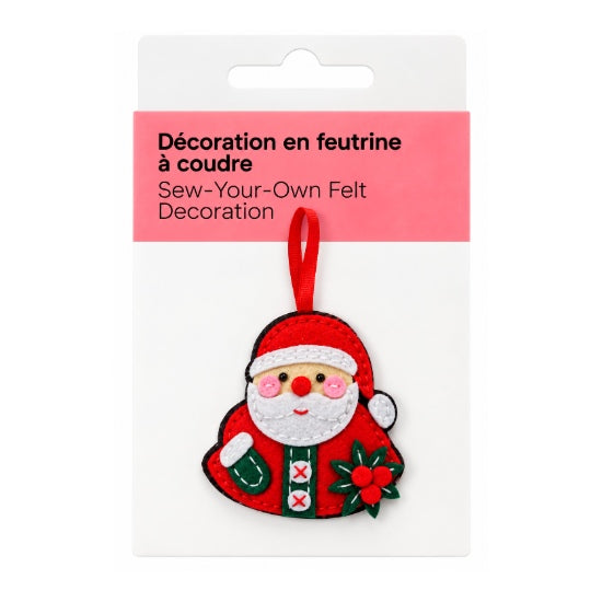 Décoration en feutrine à coudre Père-Noël