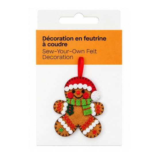 Décoration en feutrine à coudre pain d'épices