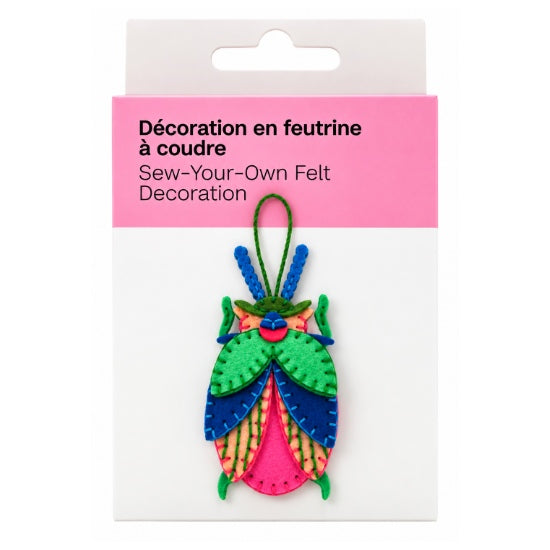Décoration en feutrine à coudre insecte
