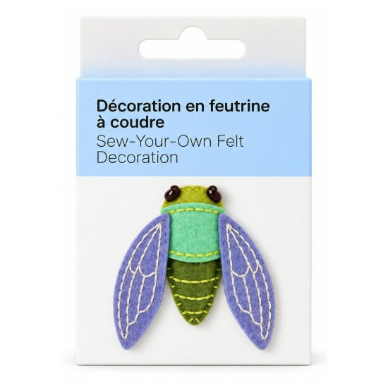 Décoration en feutrine à coudre abeille