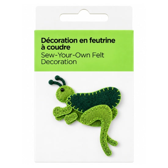 Décoration en feutrine à coudre sauterelle