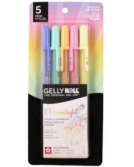 Ens. 5 stylos pastel Gelly Roll Moonlight
