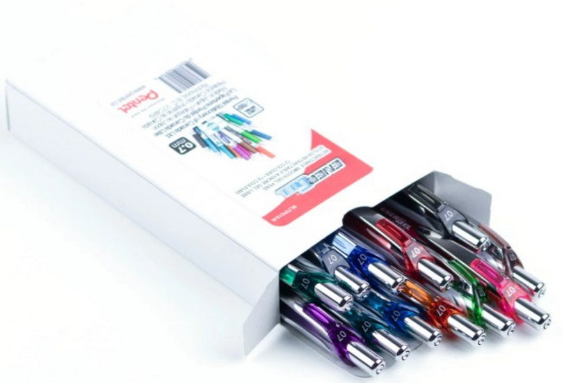 Ens. 12 stylos rétractables Energel