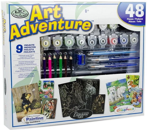 Ens. créatif art aventure 9 projets 48pcs