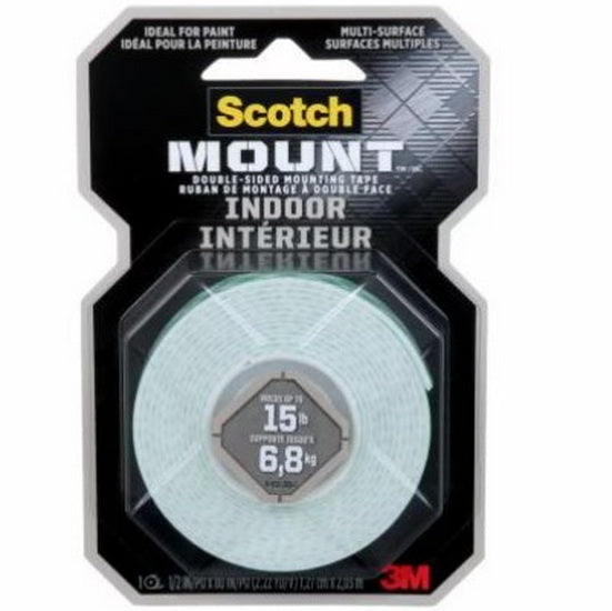 Double-Sided Indoor Mounting Tape Scotch - 80''