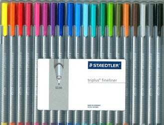 Set of 20 Triplus Fineliners - 0.3mm