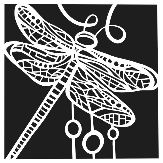 Dragonfly Stencil - 6x6"