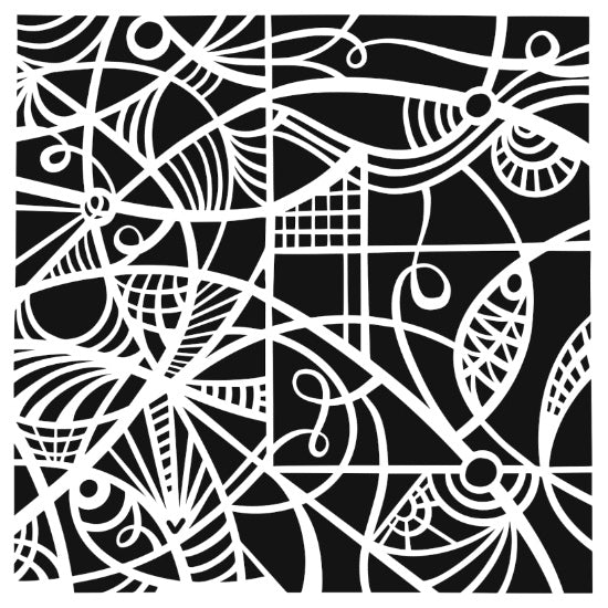 Stained Glass Stencil - 6x6"
