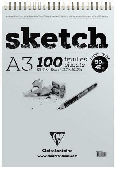 Sketchbook - Ivory - 90g - 29.7x42cm - 100sh