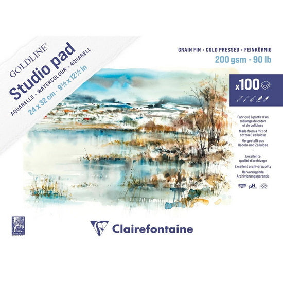 Bloc aquarelle Goldline Studio - 200g - 24x32cm - 100f