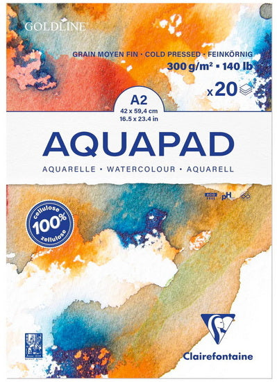 Bloc papier aquarelle Aquapad - 300g - A2 - 20f