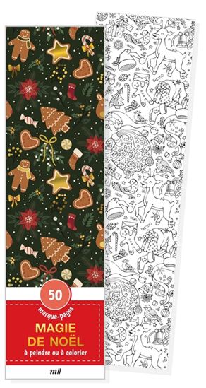 Magie de Noël : 50 marque-pages à peindre ou à colorier N. éd.