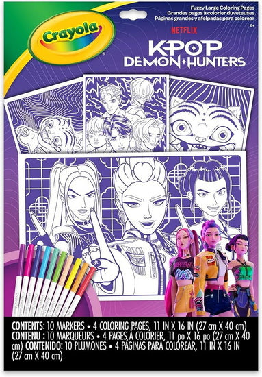 Fuzzy large coloring pages K-Pop Demon Hunters
