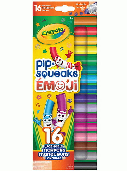 16-Emoji Pip-Squeak stamper markers washable
